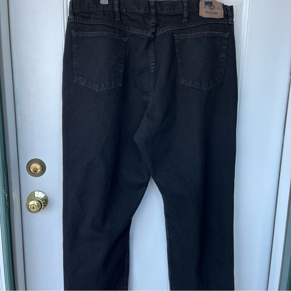 •WRANGLER• Men's Black Premium Quality Authentic Denim Jeans - Size 42x32 - Picture 6 of 8